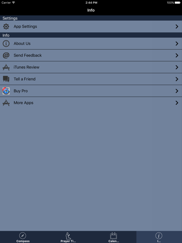 Qibla Compass : Prayer Times, Islamic Calendar, Azan iPad screenshot 4 - Lifestyle app