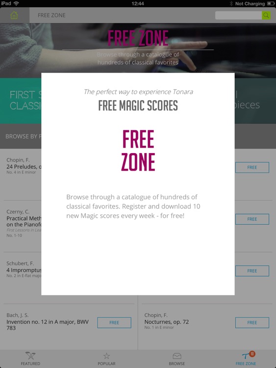 Tonara Interactive Piano Sheet Music