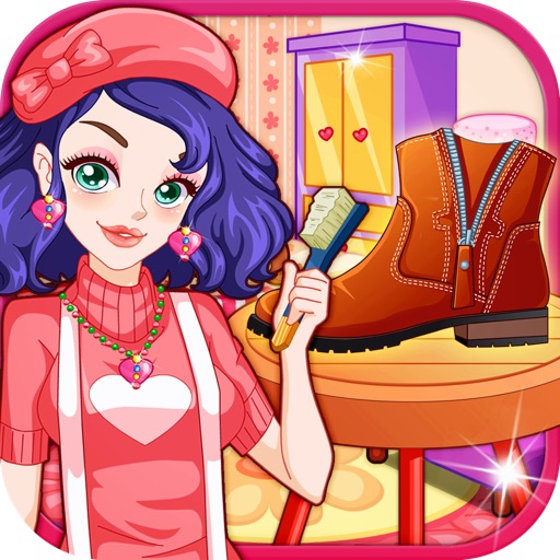 Cute Shoes cleaning icon