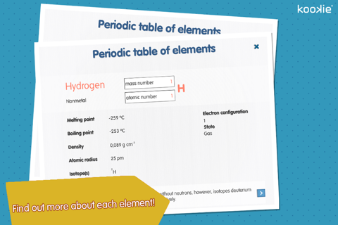 kookie - Periodic table of elements screenshot 2