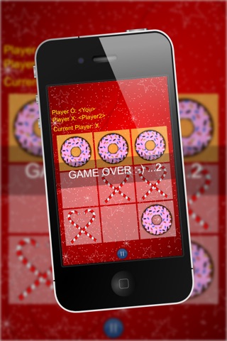 Christmas XO - Classic Tic Tac Toe Game, Candy Canes vs Sweet Donuts screenshot 3