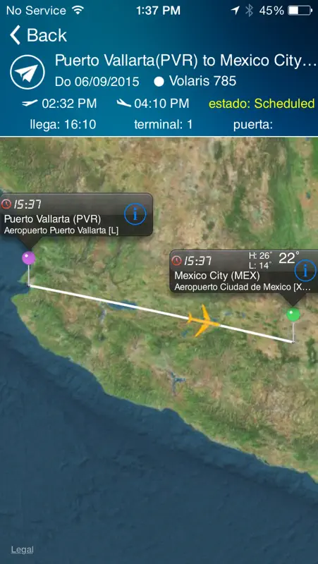 Mexico City Airport MEX +Radar screenshot 1 of 4