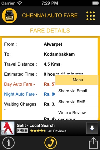 Chennai Auto Fare screenshot 4