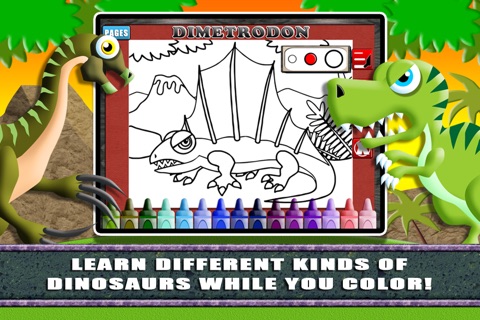 Coloring World: It's Dinosaurs (Lite)! - My Free Dino Fingerpaint Book for Kids screenshot 2