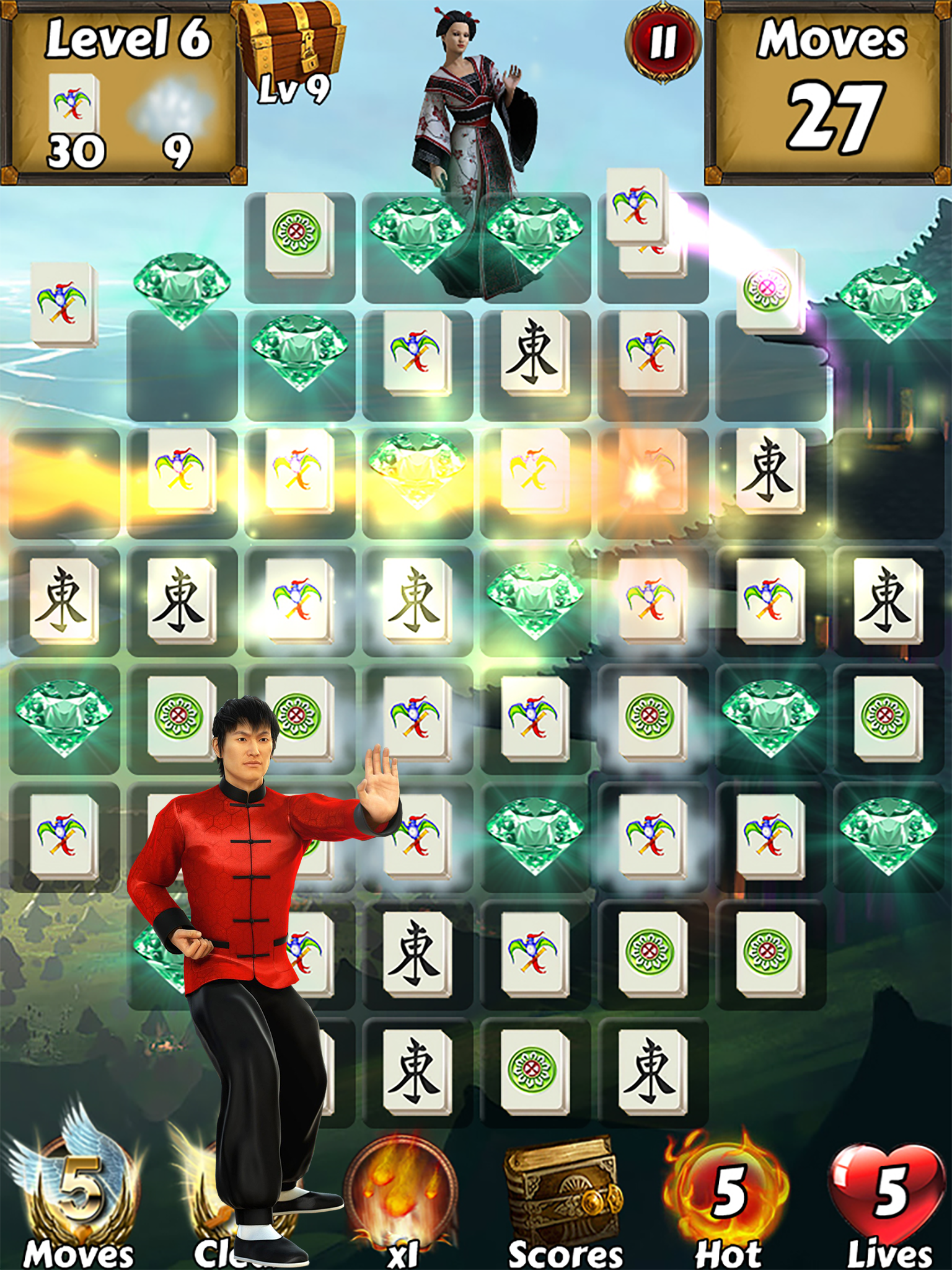 Mahjong Match Adventure World: Swipe jewels and match mahjong tiles!