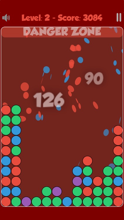 Color Crush : a puzzle game about matching 3 bubbles or more with the same color