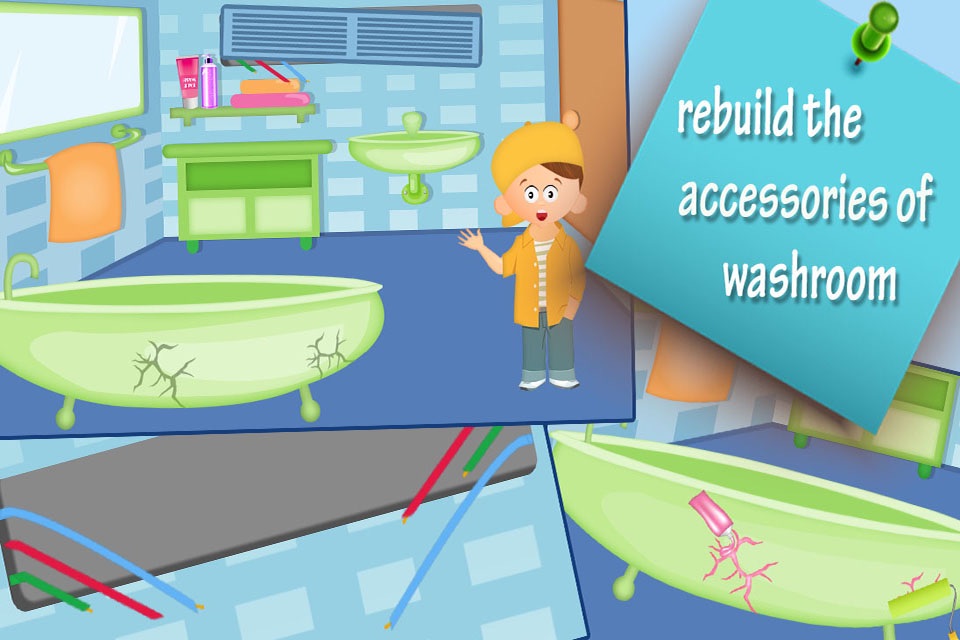 Fix It baby house - Girls House Fun, Cleaning & Repariing Game screenshot 2