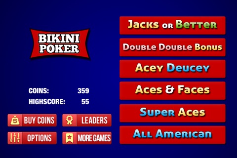 Bikini Poker Casino - Free Video Poker, Jacks or Better, Las Vegas Style Card Games screenshot 3