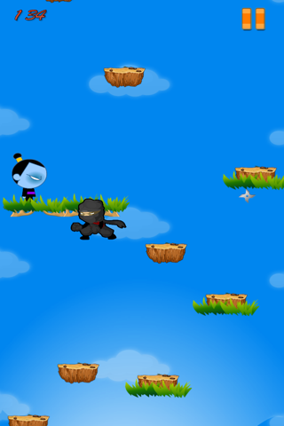 Ninja Mega Sky Jump - Endless Kung Fu Jumping Free Game screenshot 2