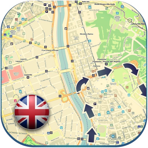 England (United Kingdom) offline road map. Great Britain Free Guide iOS App