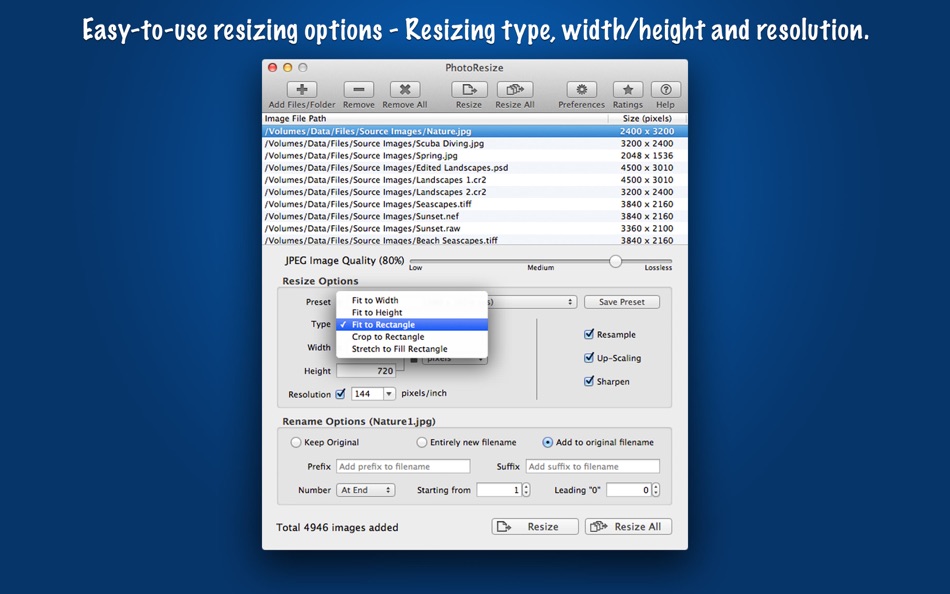 #2. PhotoResize (macOS) Podle: RootRise Technologies Pvt. Ltd.