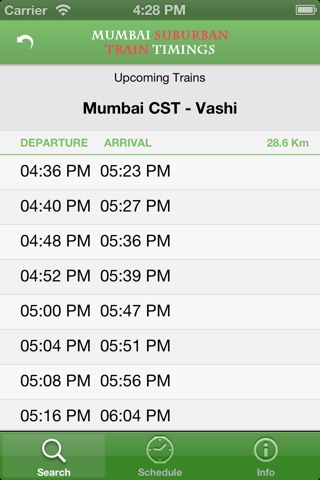 Mumbai Suburban Train Timings screenshot 2