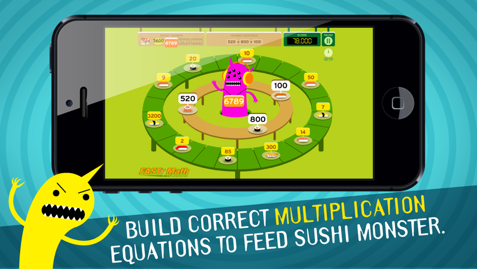 #4. Sushi Monster (iOS) 由: Houghton Mifflin Harcourt