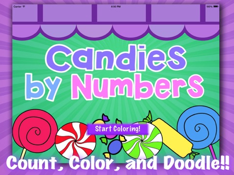 Candy by Numbers - Color, Count, and Doodle Book screenshot 2