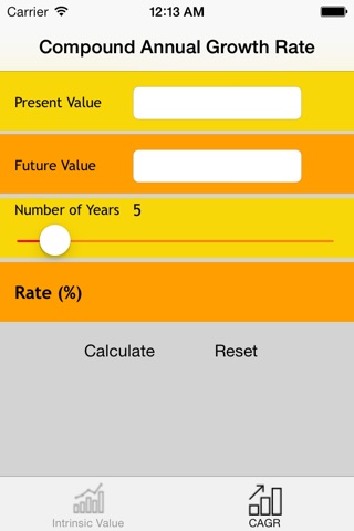 Intrinsic Value  CAGR Calc screenshot 2