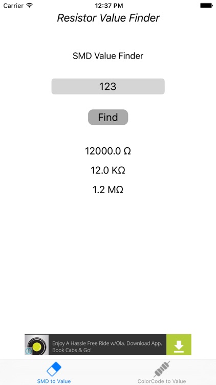 Resistor Value Finder