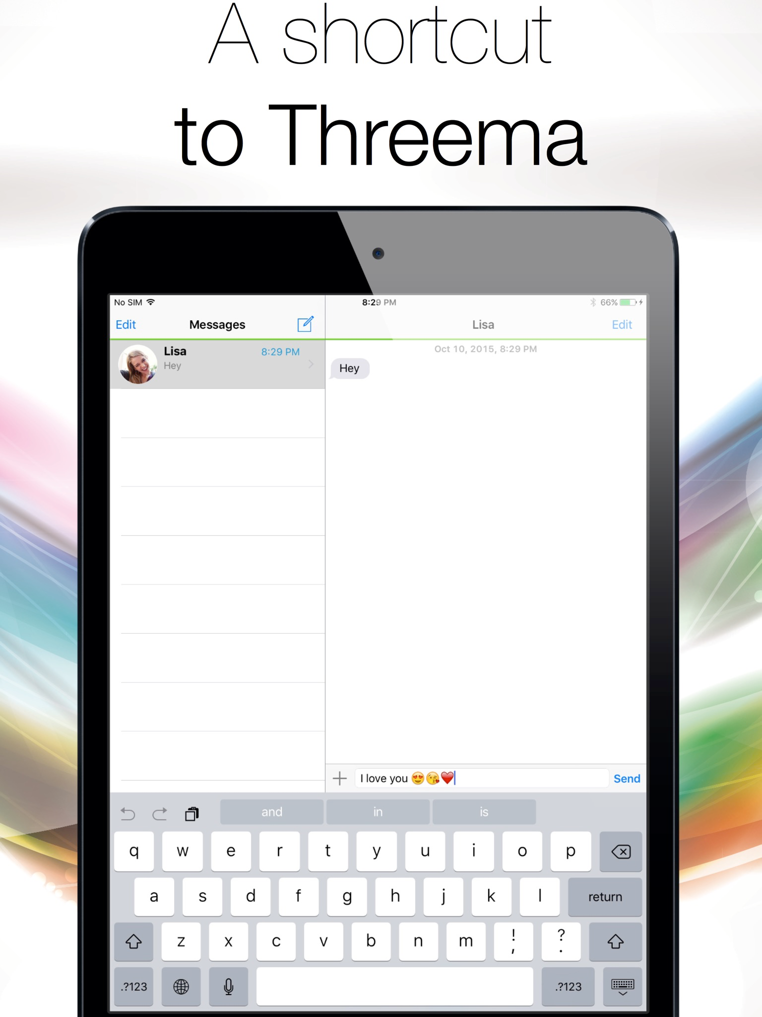 Quick Actions for Threema - A shortcut to Threema right from your Homescreen!