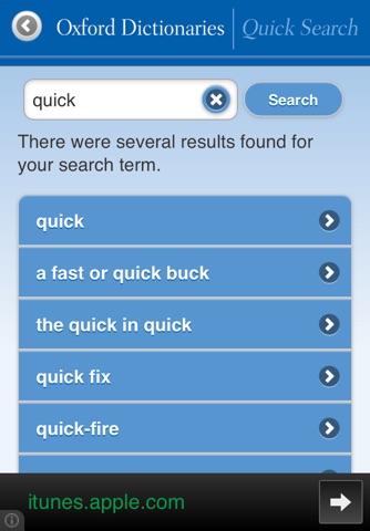 Oxford Dictionaries Quick Search screenshot 3