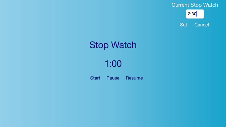 Setter Stop Watch for iPhone