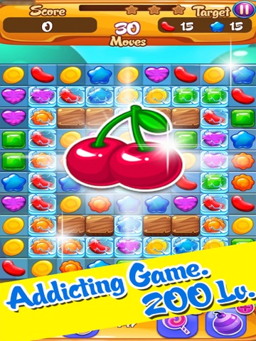 Sweet Jelly Fruit Garden mania : Match 3 Free Game iPad screenshot 3 - Entertainment app