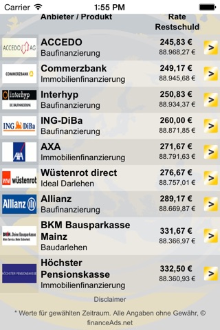 Baufinanzierung vergleich screenshot 3