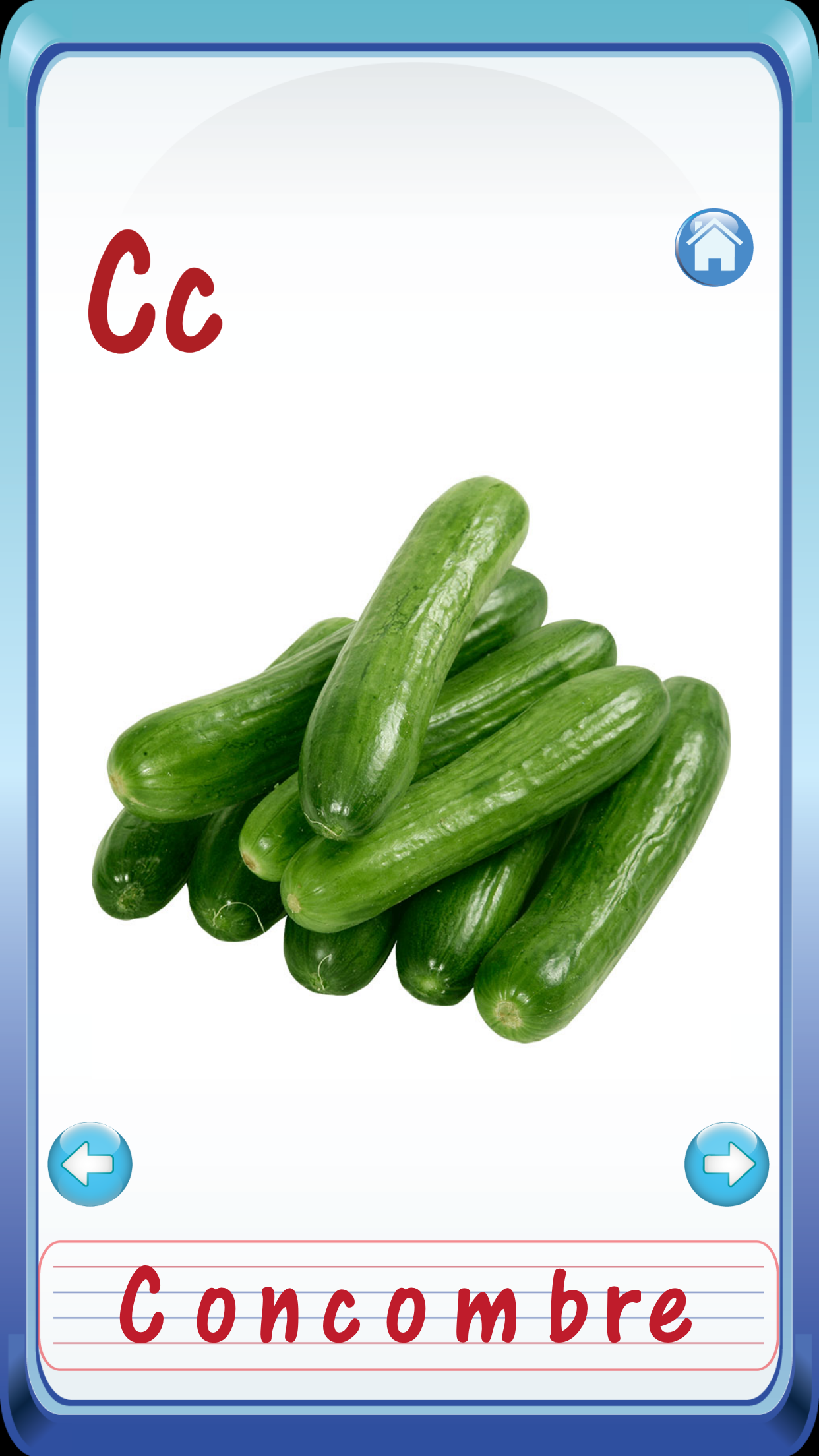 Preschooler Kids French ABC Alphabets & Numbers Flash Cards screenshot 4