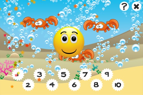 Ocean counting game for children: Learn to count the numbers 1-10 with the fish of the sea screenshot 3