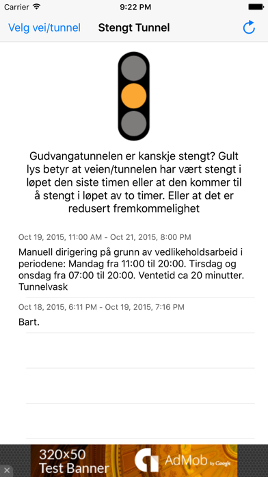 Stengt Tunnel - er veien åpen? Screenshot