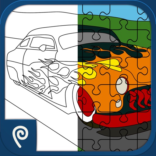 Color It Puzzle It: Hot Rods Lite icon