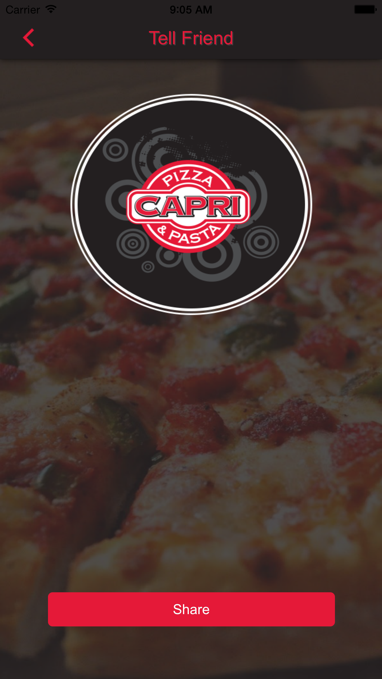 Capri Pizza Pasta