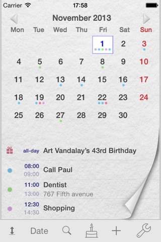 Page Calendar screenshot 2