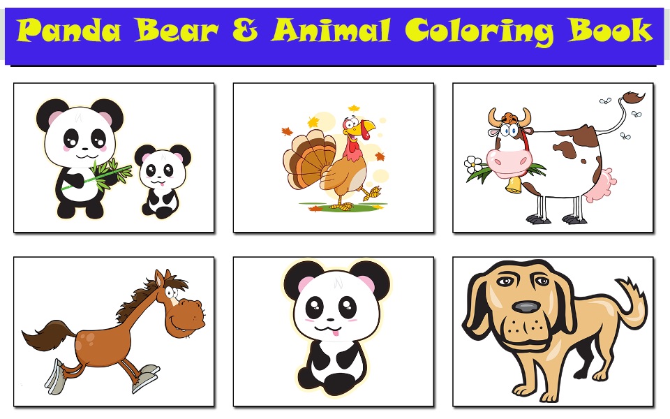 Panda Bear and Animal Coloring Book screenshot 2