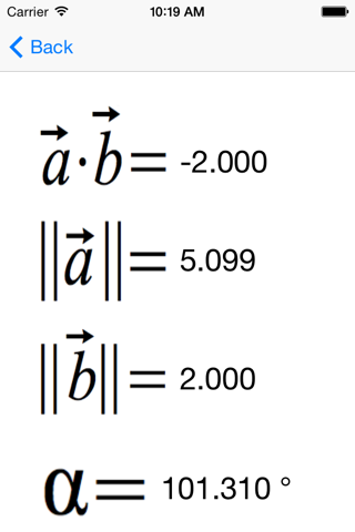 Vector calculator Math Physics screenshot 3