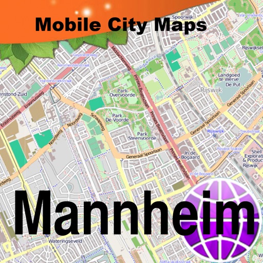 Mannheim and Heidelberg Street Map