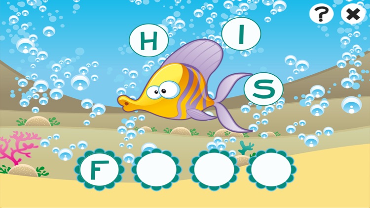 ABC ocean games for children: Train your word spelling skills of sea animals for kindergarten and pre-school screenshot-3