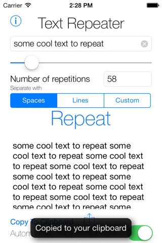 Text-Repeater screenshot 2