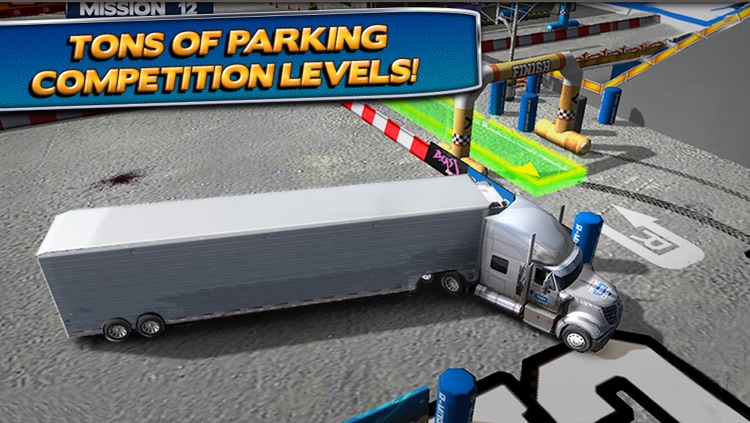 3D Truck Parking Simulator Game - Real Trucker Driving Test Run Car Park Sim Racing Games