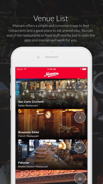Mamam : Restaurant finder apps