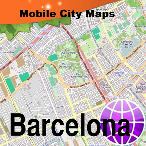 Barcelona Street Map. icon