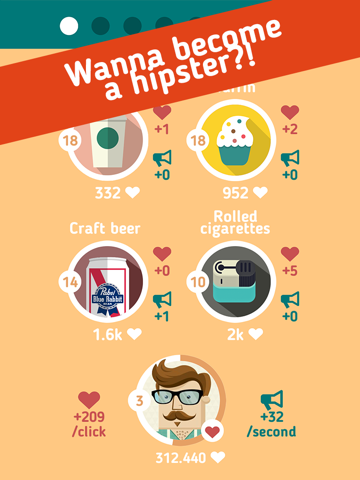 Screenshot #4 pour Hipster Clicker