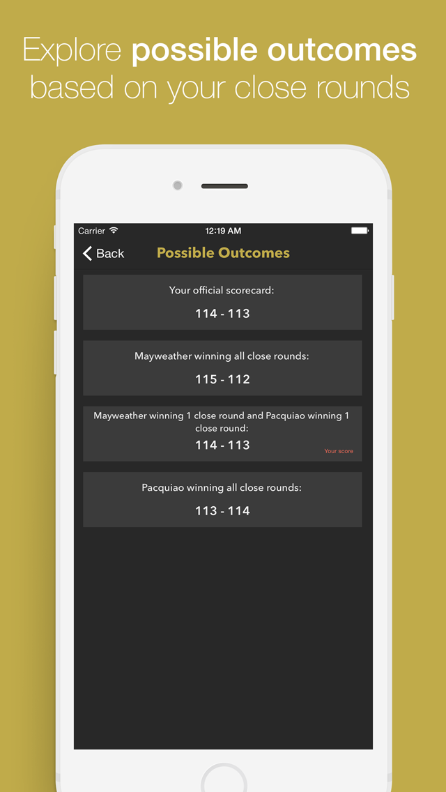 JudgePad Boxing scorecard