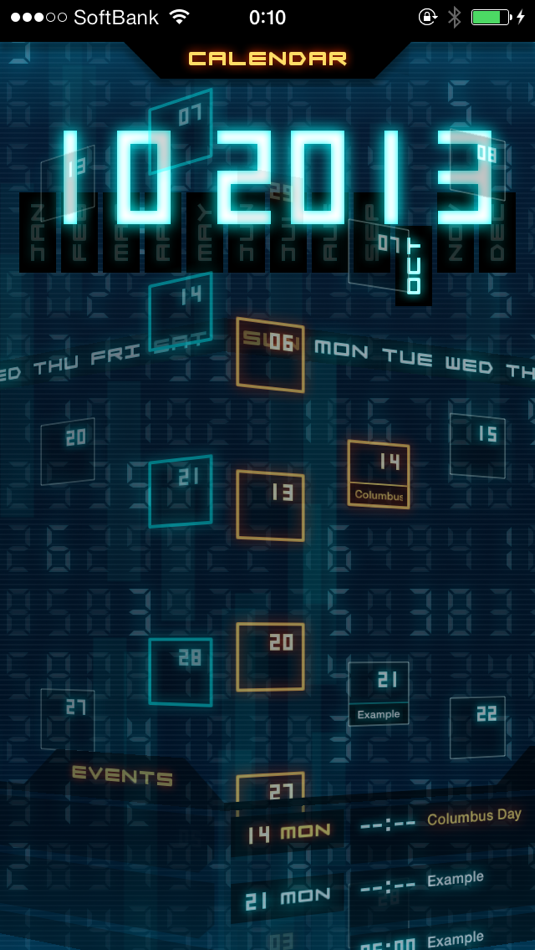 #2. Flashback - Sci-Fi Style Calendar (iOS) 由: OCTUDIO