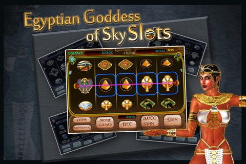 Egyptian Goddess of Sky Slots Free - Arcade Casino Presents a Vegas Style Slot Machine Game For Your Entertainment! screenshot 3