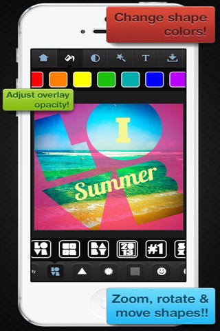 Insta Shapes Pro - Snap pics and shape photos with groovy patterns, ig symbols & fab deco shapes! screenshot 3