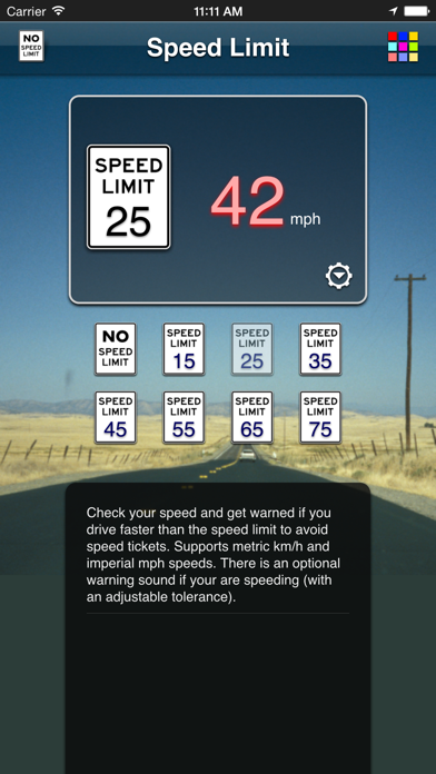 Speed Limit App Screenshot