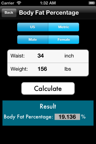 BMI - BMR - Body Fat Percentage Calculator Free screenshot 4