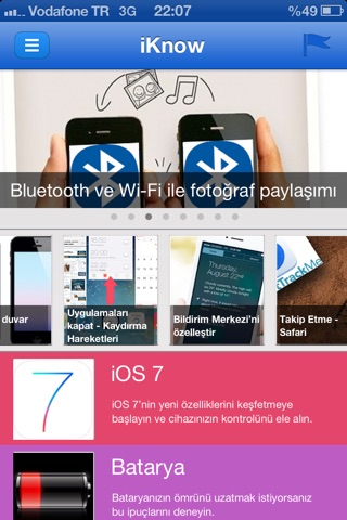 iKnow – iPhone ve iPad için İpuçları ve Püf Noktaları - iOS 7 için zenginleştirildi screenshot 2