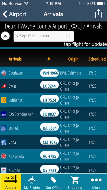 Detroit Airport Pro (DTW) Flight Tracker Wayne County
