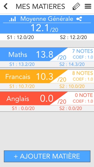 Ma Moyenne (Carnet de notes scolaire gratuit)(圖2)-速報App