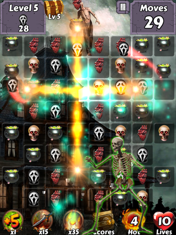 Zombie Mania Halloween World - Free puzzle games for trick or treat iPad screenshot